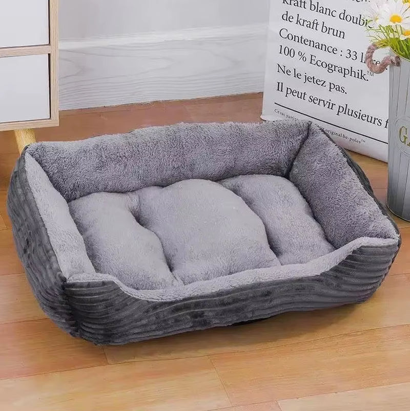 Classical Pet Mat Fashion Dog Kennel Bed House Breathable Cotton Soft Cat Nest Dog Warm Bed for Small Medium Dog