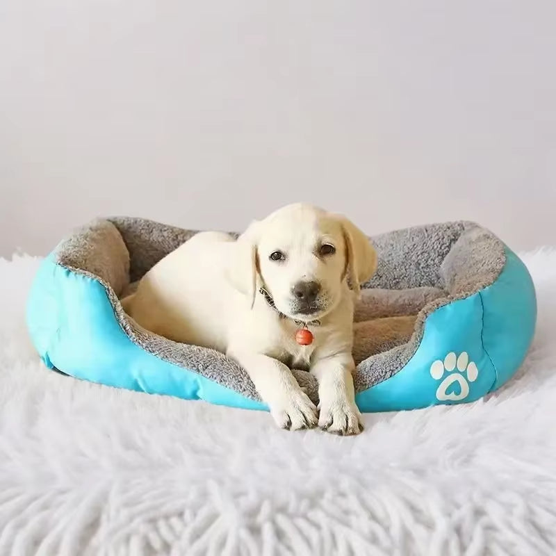 Classical Pet Mat Fashion Dog Kennel Bed House Breathable Cotton Soft Cat Nest Dog Warm Bed for Small Medium Dog