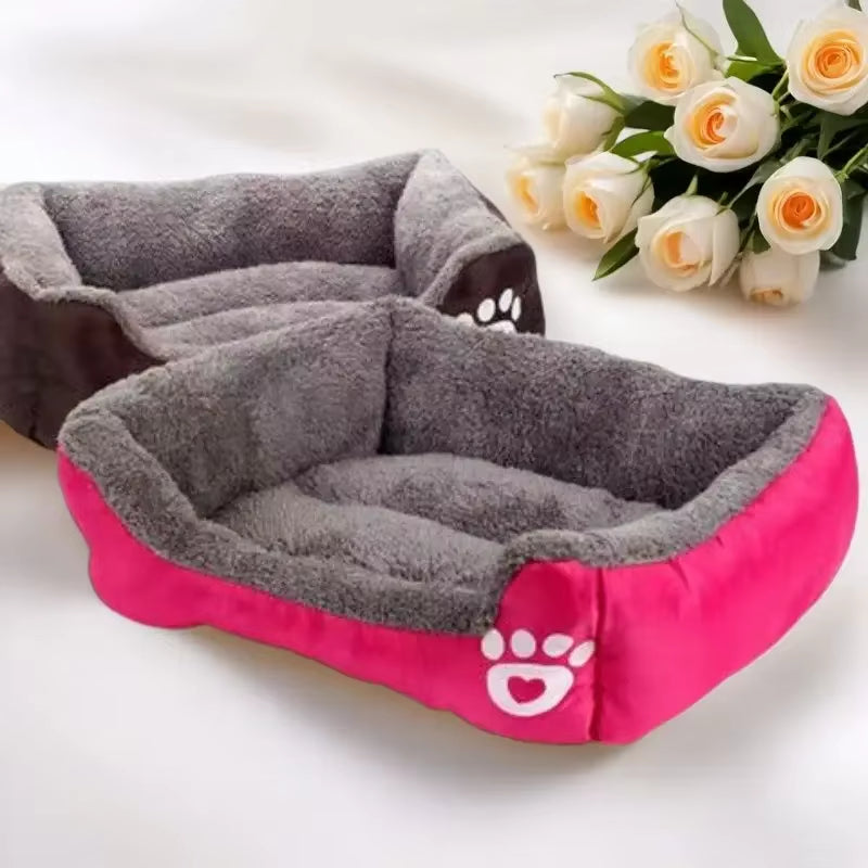 Classical Pet Mat Fashion Dog Kennel Bed House Breathable Cotton Soft Cat Nest Dog Warm Bed for Small Medium Dog