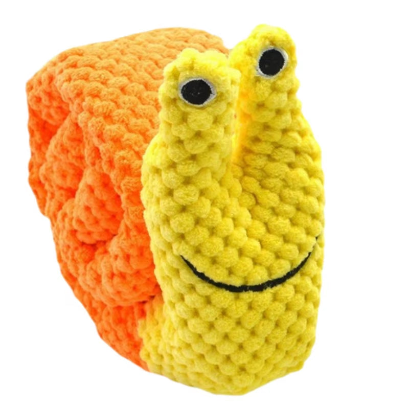 Snail Pet Plush Toy Dog Puzzle Feeder Toys Interactive Sniffing Dogs Toy for Grinding Teeth Food Olfactory Training Pet Supplies