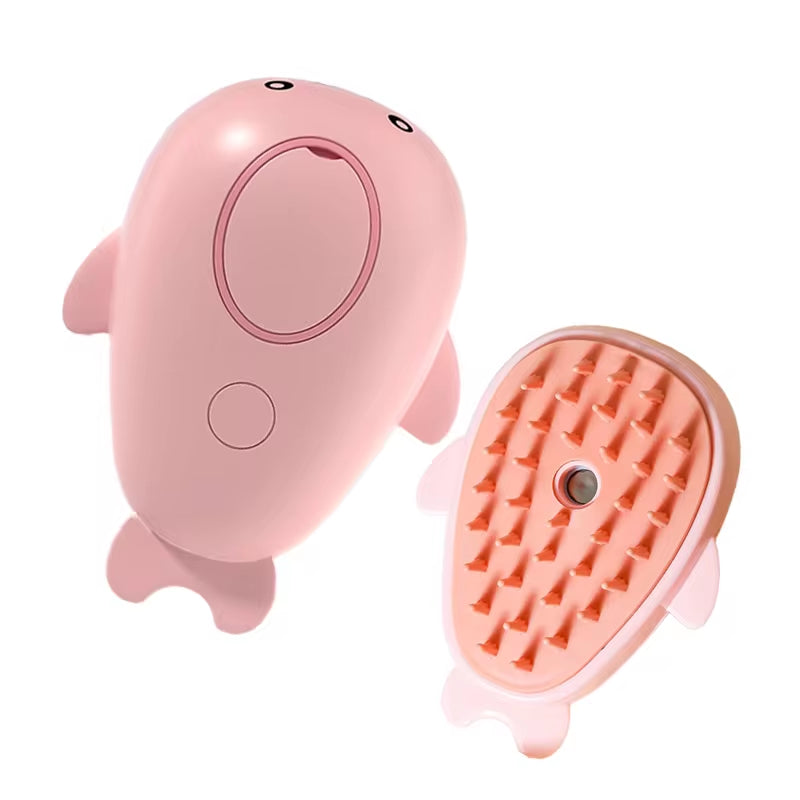 3-in-1 Electric Pet Grooming Brush with Steam, Spray, and Massage Functions for Cats and Dogs
