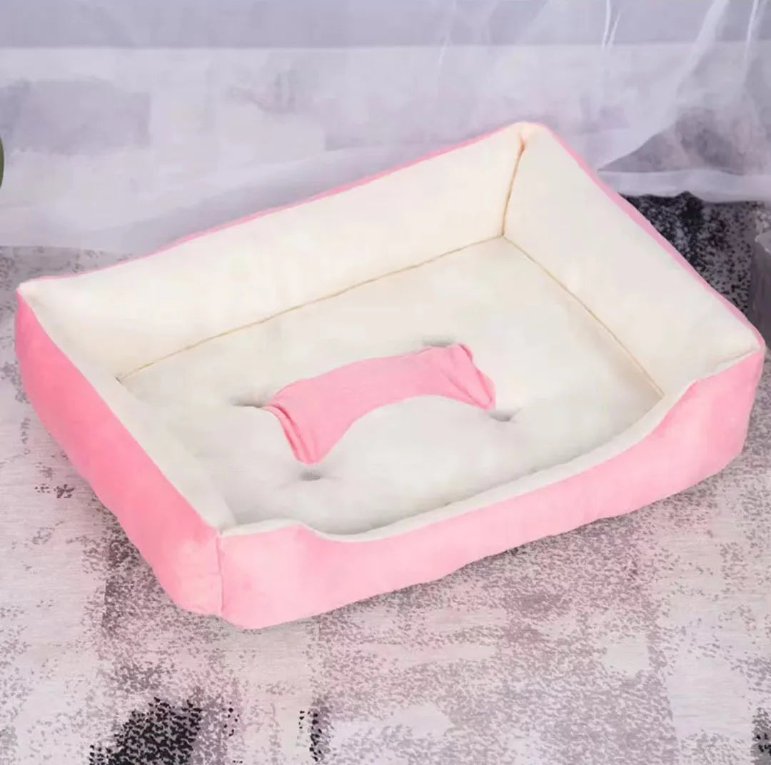 Classical Pet Mat Fashion Dog Kennel Bed House Breathable Cotton Soft Cat Nest Dog Warm Bed for Small Medium Dog