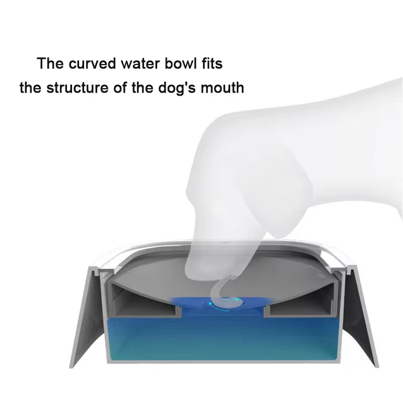 Floating Non-Spill Dog and Cat Water Bowl Dispenser - Anti-Overflow Plastic Design
