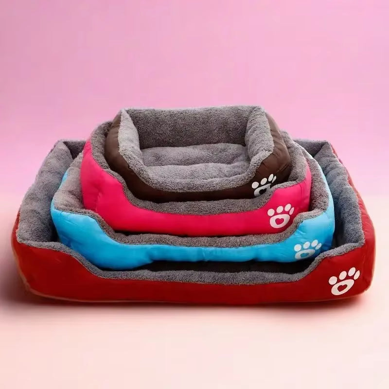 Classical Pet Mat Fashion Dog Kennel Bed House Breathable Cotton Soft Cat Nest Dog Warm Bed for Small Medium Dog