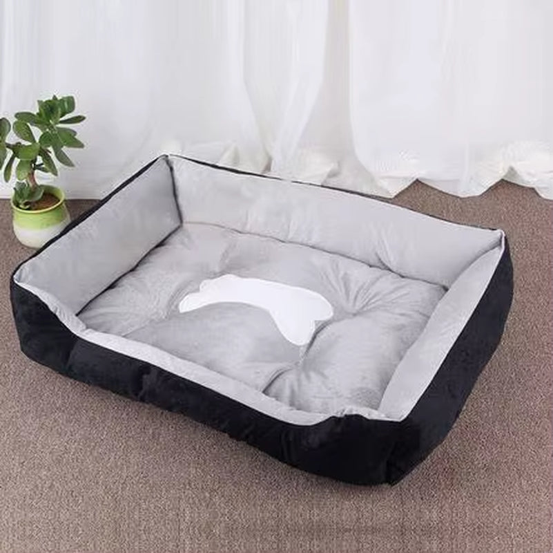 Classical Pet Mat Fashion Dog Kennel Bed House Breathable Cotton Soft Cat Nest Dog Warm Bed for Small Medium Dog