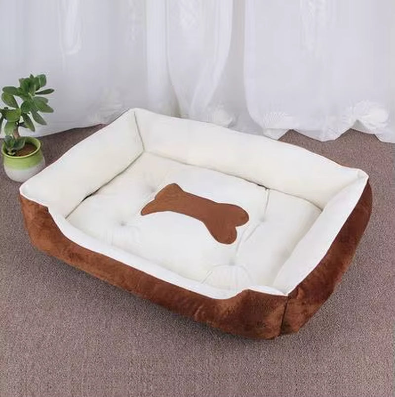 Classical Pet Mat Fashion Dog Kennel Bed House Breathable Cotton Soft Cat Nest Dog Warm Bed for Small Medium Dog