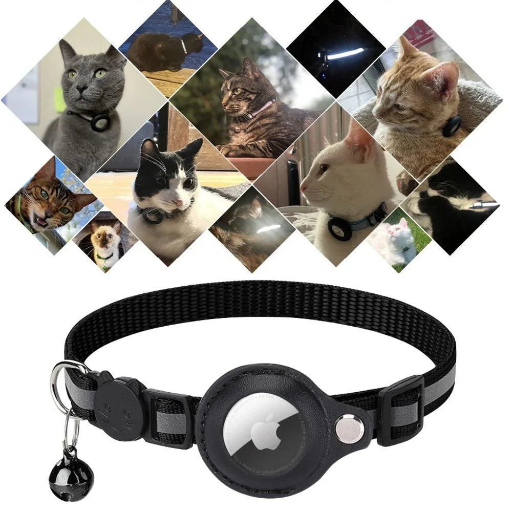 GPS Tracking Collar for Cats with Quick-Release Fastener and Enhanced Nighttime Visibility Design