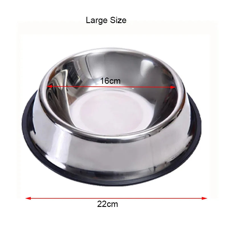 Stainless Steel Pet Dog Bowl Food Storage Container Dog Food Bowl Water Bottle Pet Bowl Feeder Dish for Small Large Dogs Cats