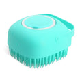 Pet Grooming Shampoo Brush 2.7 Oz (80 ml) - Soft Silicone Rubber Massage Comb for Short-Haired Dogs and Cats