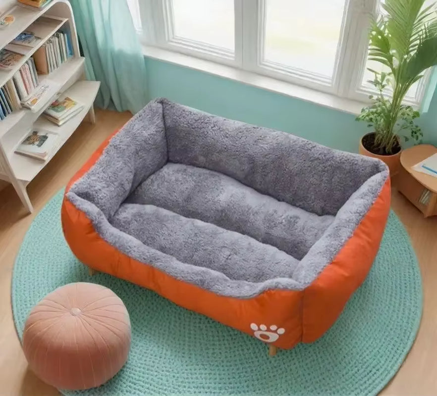 Classical Pet Mat Fashion Dog Kennel Bed House Breathable Cotton Soft Cat Nest Dog Warm Bed for Small Medium Dog