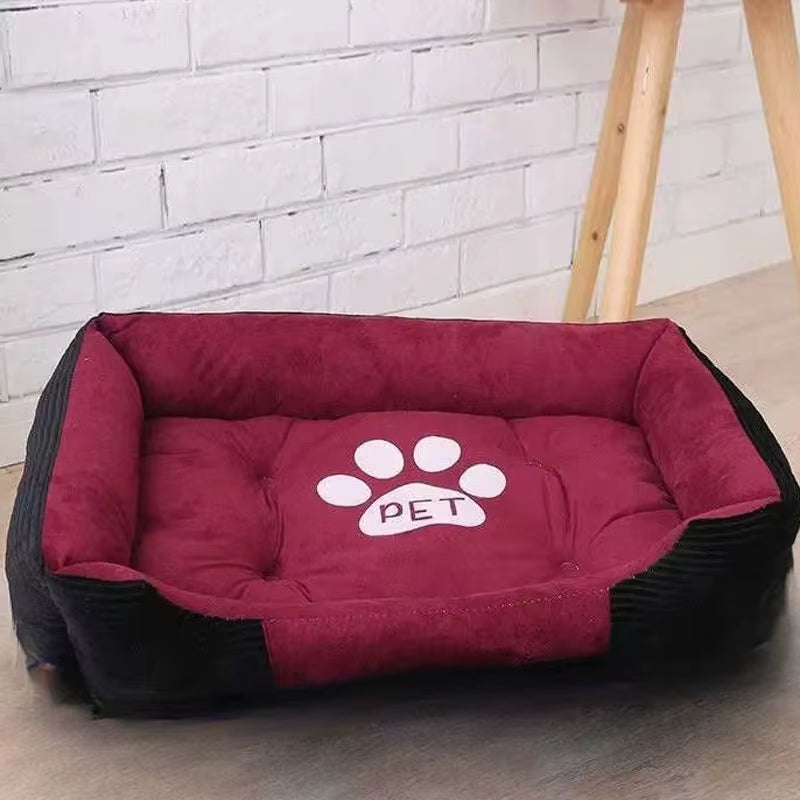 Classical Pet Mat Fashion Dog Kennel Bed House Breathable Cotton Soft Cat Nest Dog Warm Bed for Small Medium Dog